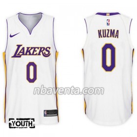 Camiseta Niños Los Angeles Lakers Kyle Kuzma 0 Nike 2017-18 Blanco Swingman